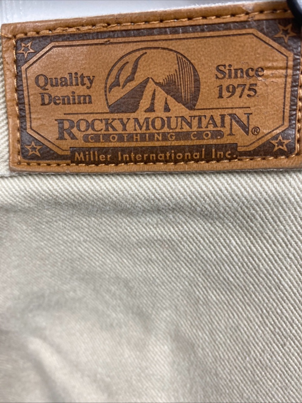 Rocky Mountain Jeans Rockies Western Bareback Womens 9/10 Long Vintage 90s Beige - Picture 6 of 8